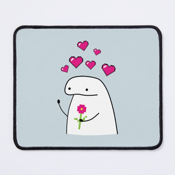 Item preview, Flork meme with pixel flower and pixel hearts designed and sold by Taevionprim.