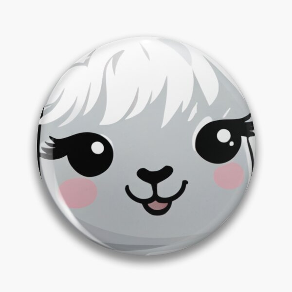 Item preview, Llama Gris Kawaii de Cuello Largo designed and sold by llamahuaska.
