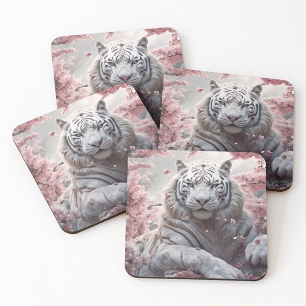 Item preview, Mighty one | Cherry blossom artwork | Tiger | Animals designed and sold by MetroEnvision.
