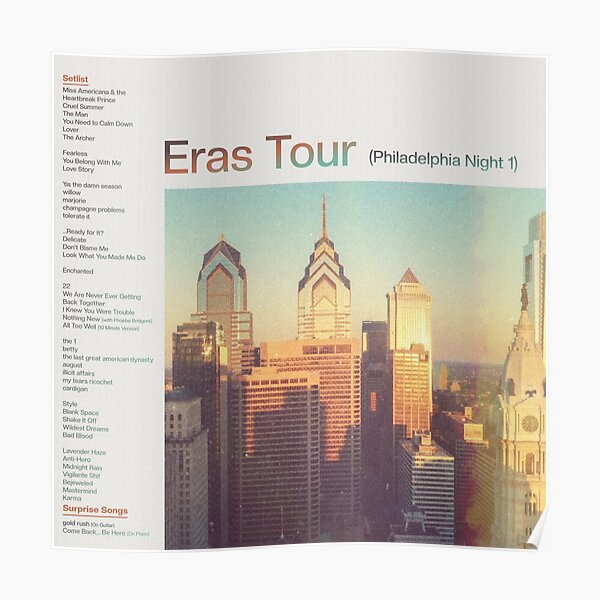 eras tour philadelphia poster