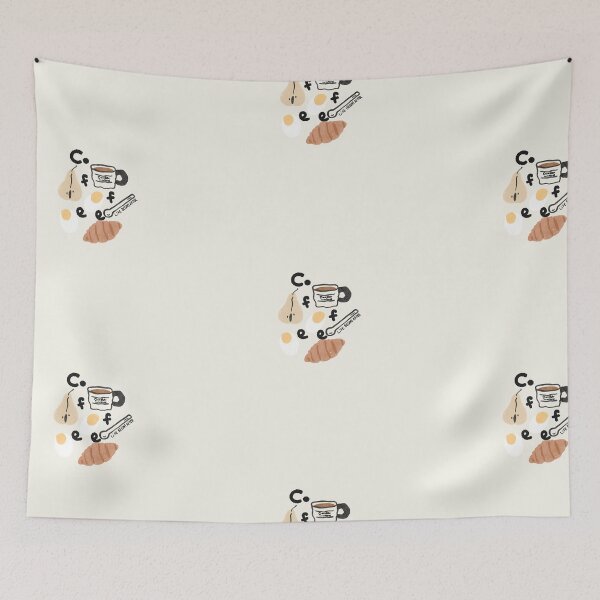 Item preview, Coffee and Croissant designed and sold by ZoeDoodleWorld.