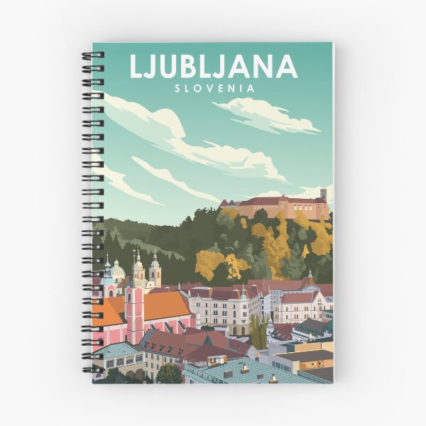 Item preview, Ljubljana Slovenia Vintage Minimal Retro Travel Poster designed and sold by Stadify.