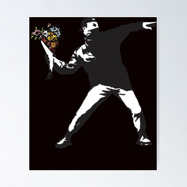 Banksy Poster Throwing Flowers – Wallister - Poster & More