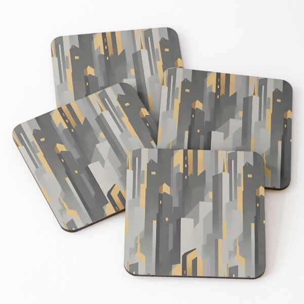 Item preview, Gouache Painting Art Deco City Art Print designed and sold by tsurugidesigns.