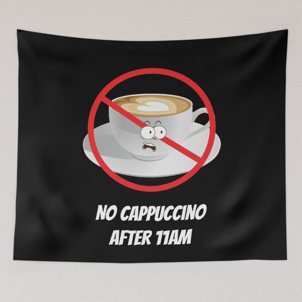 Item preview, No Cappuccino After 11am Coffee Italy designed and sold by MooonTees.
