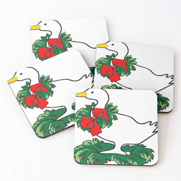 Item preview, white duck with yellow beak wearing red blue ring designed and sold by LauAvila78.