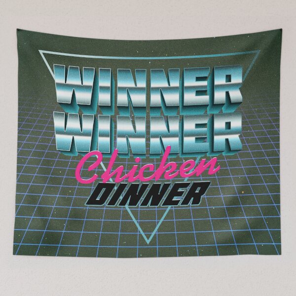 Item preview, Winner Winner Chicken Dinner Synthwave designed and sold by getsomedesigns.