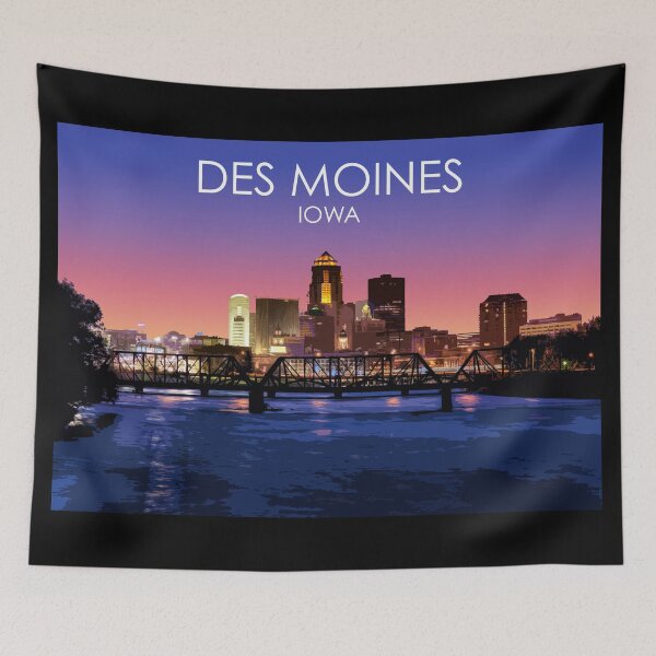Item preview, Des Moines, Iowa, USA, Print designed and sold by summattodraw.