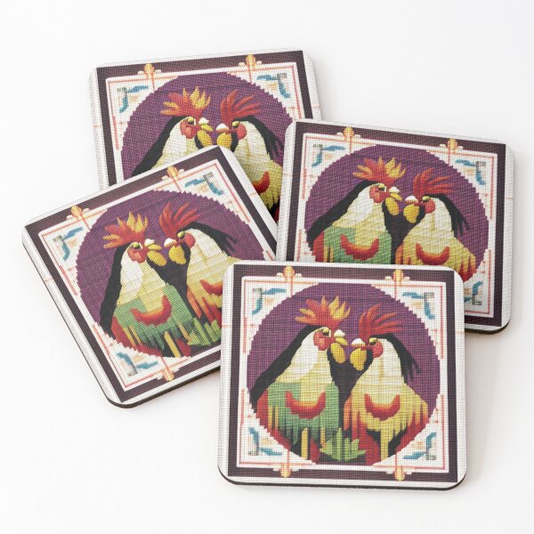 Item preview, Cross stitch roosters designed and sold by Roxburylane.