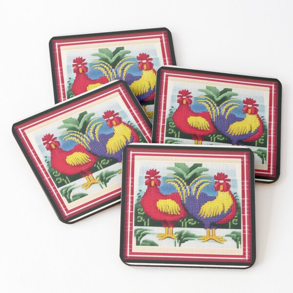 Item preview, Roosters cross stitch  designed and sold by Roxburylane.