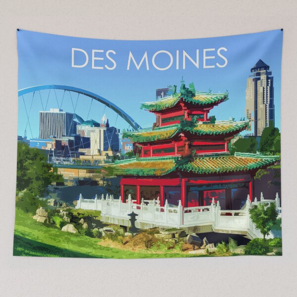 Item preview, Des Moines, Iowa, USA, Print designed and sold by summattodraw.