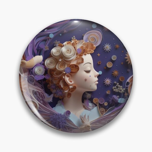 Item preview, 3d illustration of a girl with flowers in the form of a wreath designed and sold by aiphotosart.