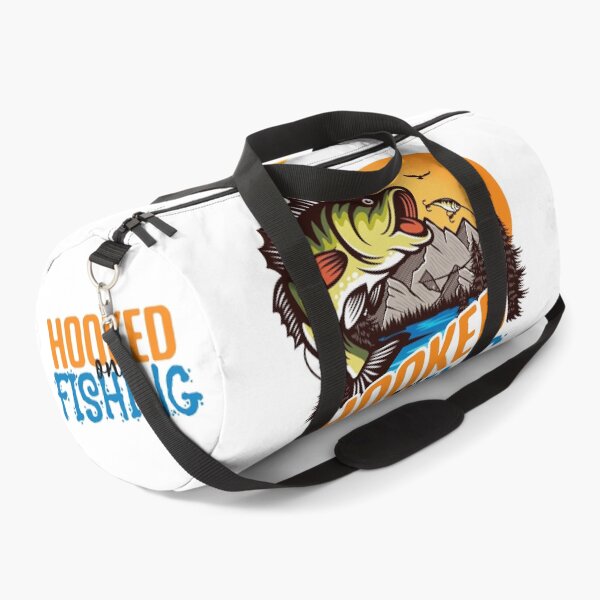""Hooked On Fishing"" Duffle Bag for Sale by ShirtCreekTees Redbubble