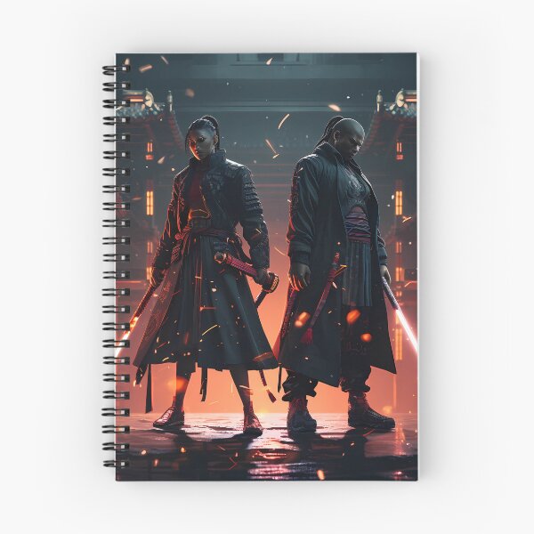 Item preview, Cyberpunk Samurai in the Neon-Lit Streets designed and sold by FFables8.