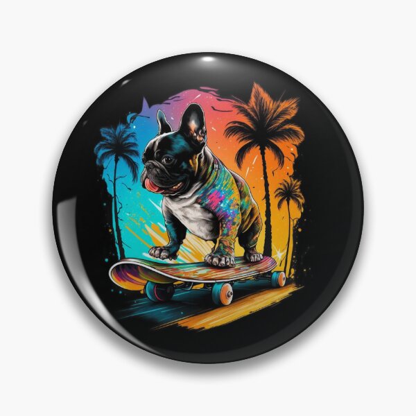 Item preview, Pawesome Pug Skating Artwork: Adorable Canine on Wheels designed and sold by Epic Design Trix.