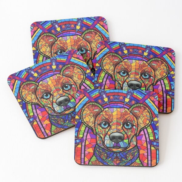 Artikelvorschau, Buntglas-Hundemuster entworfen und verkauft von Desfix.
