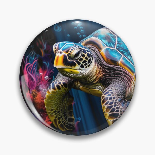 Item preview, Colorful turtle designed and sold by BloodRubyz.