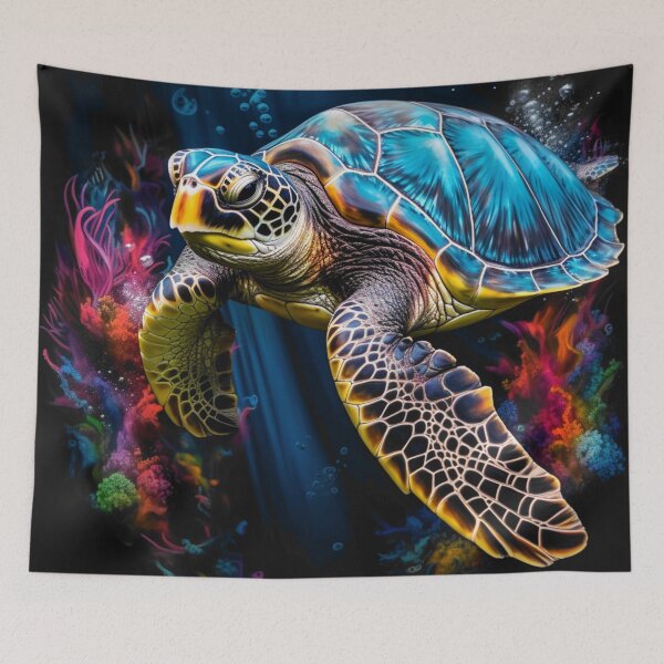 Item preview, Colorful turtle designed and sold by BloodRubyz.
