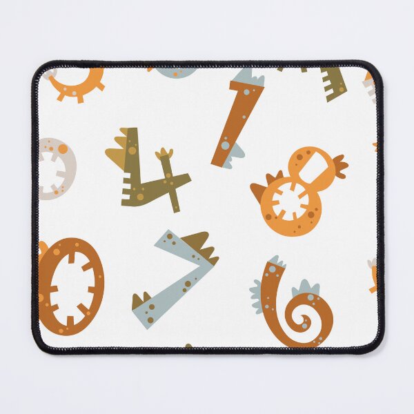 Item preview, time to money, vector seamless pattern with numbers dinosaurs designed and sold by SabinArt.