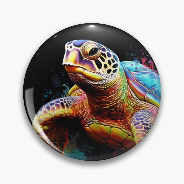 Item preview, Colorful turtle designed and sold by BloodRubyz.