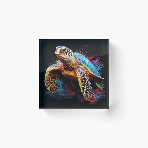 Item preview, Colorful turtle designed and sold by BloodRubyz.