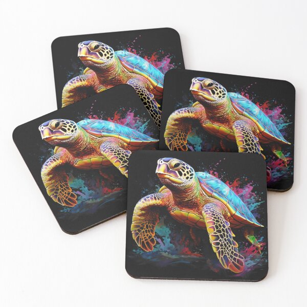 Item preview, Colorful turtle designed and sold by BloodRubyz.