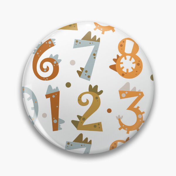 Item preview, set of numbers, vector seamless pattern with numbers dinosaurs designed and sold by SabinArt.