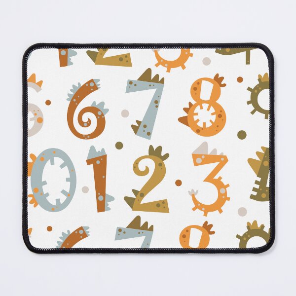 Item preview, set of numbers, vector seamless pattern with numbers dinosaurs designed and sold by SabinArt.