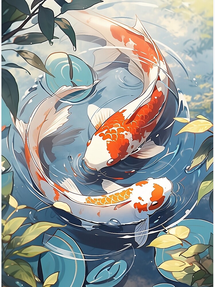 Drawing Koi Fish Swim Illustration Design Element Stock Illustration by  ©boss.shayangkoon #349556698