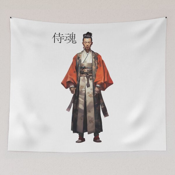 Item preview, Young samurai embracing the way of the sword designed and sold by BogatyrovaOlena.