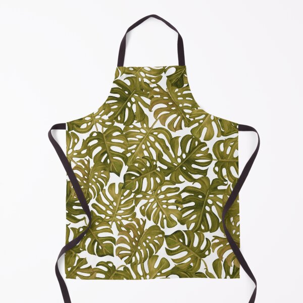 Item preview, Watercolor Hand Drawn Tropic Monstera Leaves warm green designed and sold by Olena Kovalova Design.