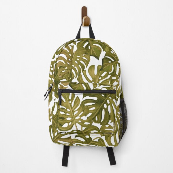 Item preview, Watercolor Hand Drawn Tropic Monstera Leaves warm green designed and sold by Olena Kovalova Design.
