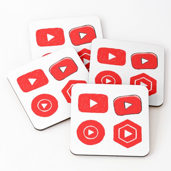 Artikelvorschau, Icon Bleistiftzeichnung YouTube, YouTube Kids, YouTube Studio, YouTube Music 4x Sticker Pack entworfen und verkauft von KennyLucky.