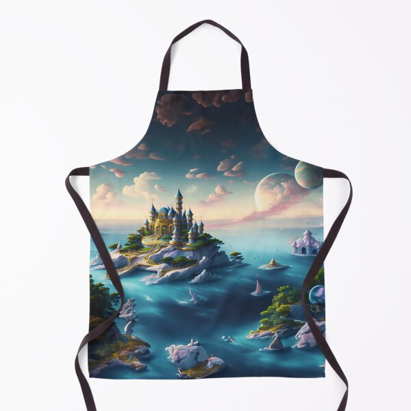Item preview, Jaw-Dropping Blue Domed Fantasy Castle floating in the sky. designed and sold by radhakidesign.