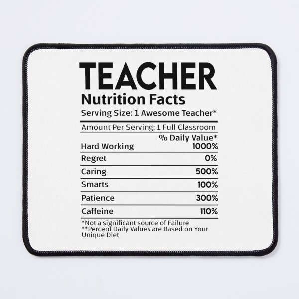 Item preview, Teacher Nutrition Facts designed and sold by kelvinmunene13.