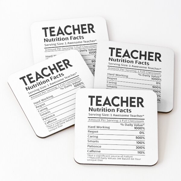 Item preview, Teacher Nutrition Facts designed and sold by kelvinmunene13.