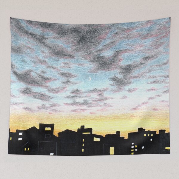 Item preview, City Evening Sky designed and sold by YuNikDraw.