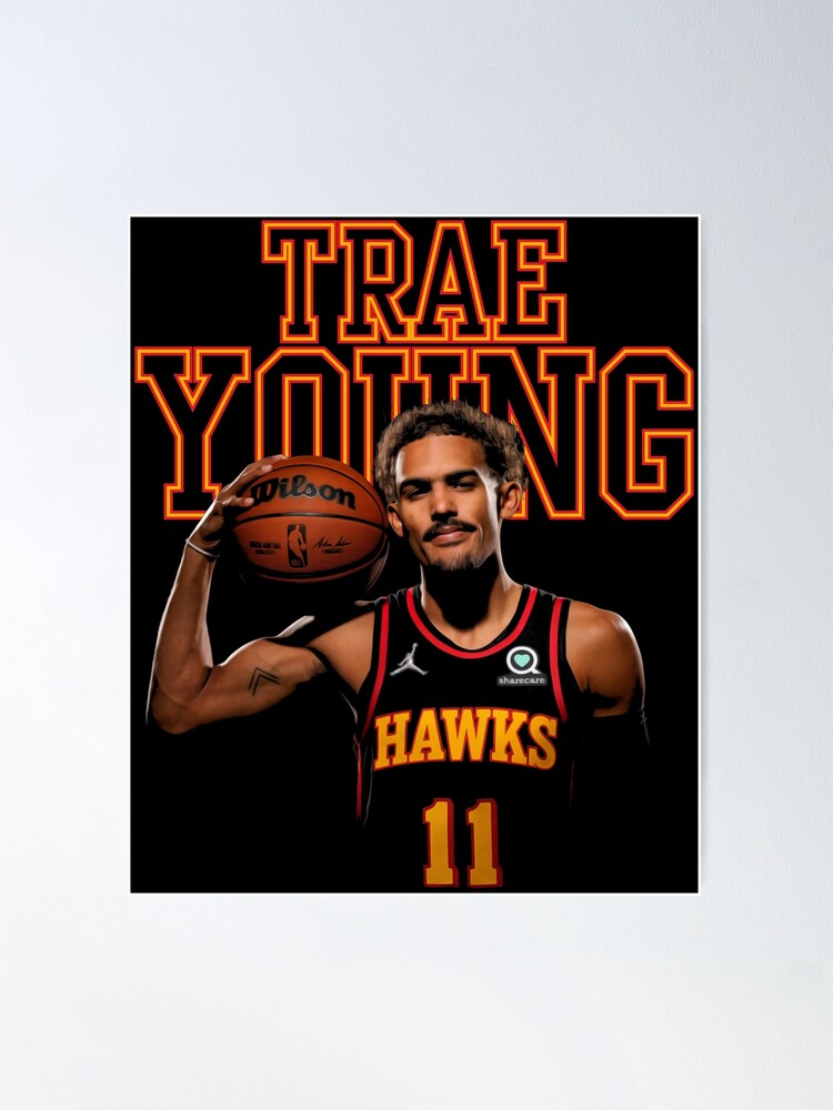 Trae Young Poster Atlanta Hawks Canvas Print Framed Art 