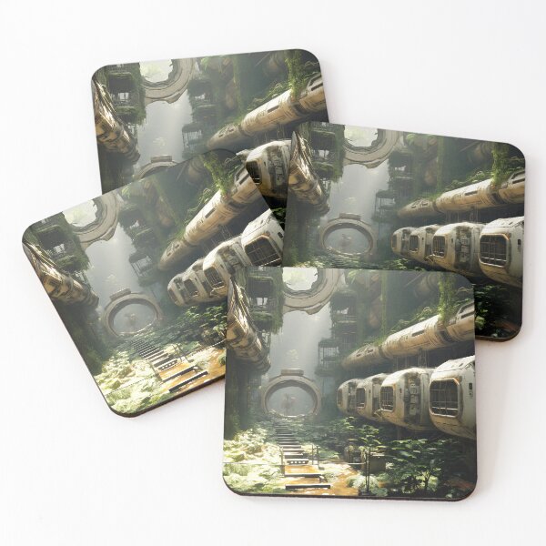 Item preview, Abandoned old space station in the tropical forest, cinematic designed and sold by Gabi.Media.