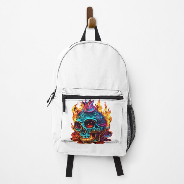 Item preview, Funky skull with colorful fire frame. designed and sold by Jayjaynaenae.