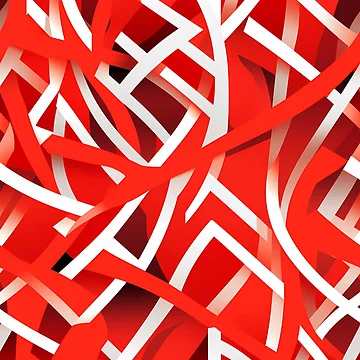Artwork thumbnail, Red Pattern by KateAndersonLTD