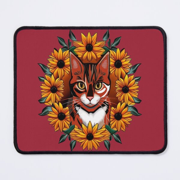 Item preview, Calico Cat With Black-eyed susan Maryland State Tattoo Art designed and sold by taiche.