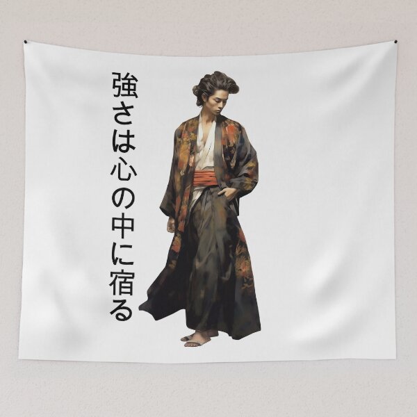 Item preview, Graceful young man in a traditional kimono, embodying Japanese elegance designed and sold by BogatyrovaOlena.