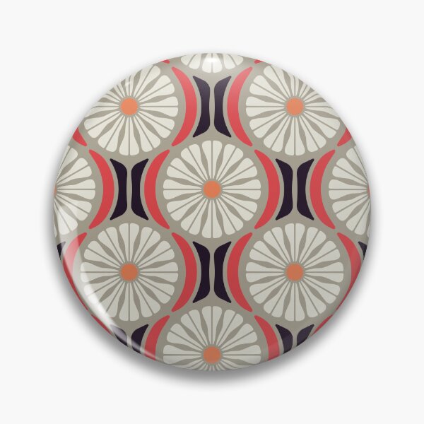 Item preview, KF 0055 F - Retro Vintage Daisy Flower Minimalist 70s Modern Geometric Floral Pattern designed and sold by KhakiFinch.