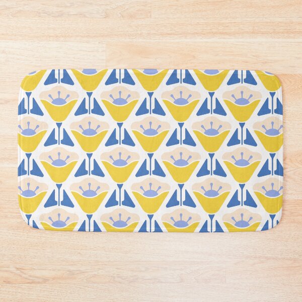 Item preview, KF 0056 G - Retro Vintage Flower Minimalist 70s Modern Geometric Floral Pattern designed and sold by KhakiFinch.