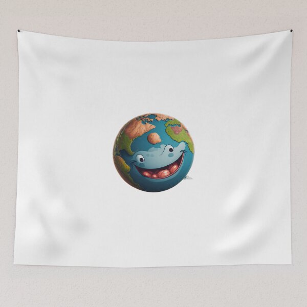 Item preview, Happy Earth - Cute and Positive Illustrationn designed and sold by aiprintiq.