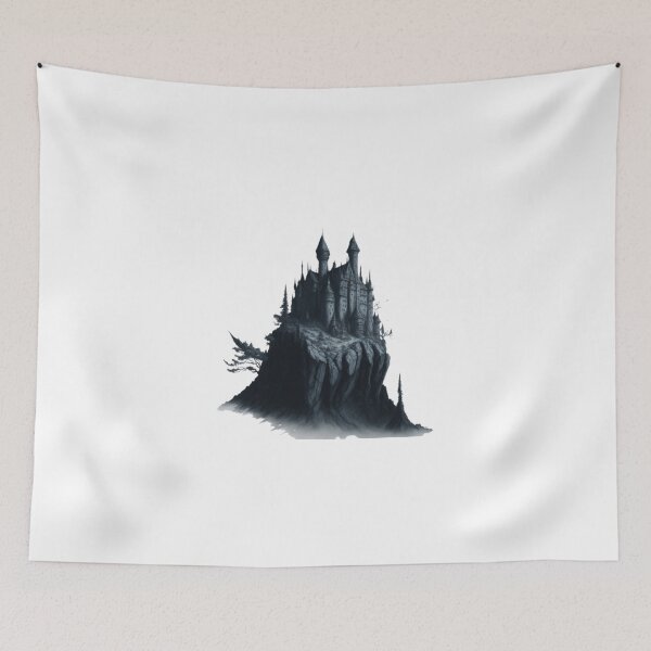 Item preview, Scary Castle - Spooky and Mysterious Illustration designed and sold by aiprintiq.
