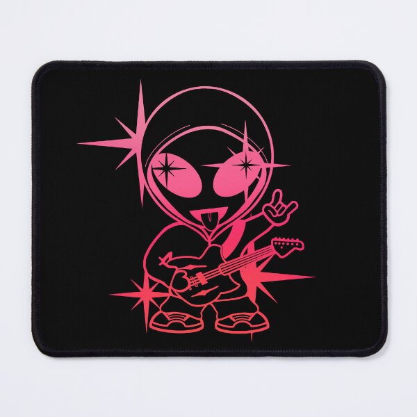 Item preview, Rockstar Space Alien - Pink-Red Version designed and sold by SpaceAlienTees.