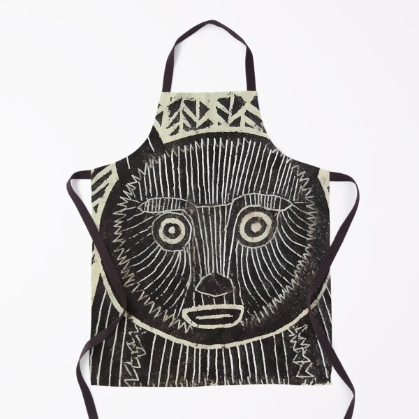 Item preview, woodcut-inspired bear animal design prehistory artwork designed and sold by TommyRoad.