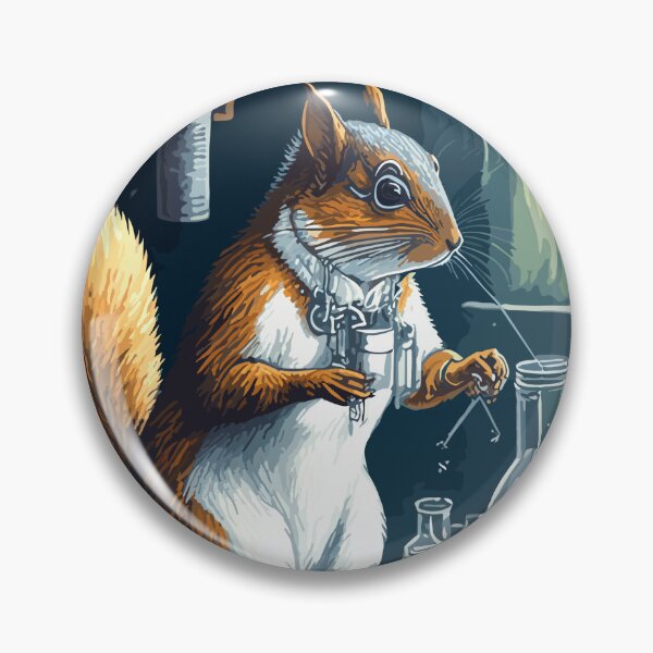 Item preview, A curious squirrel dressed as a scientist designed and sold by thematics.